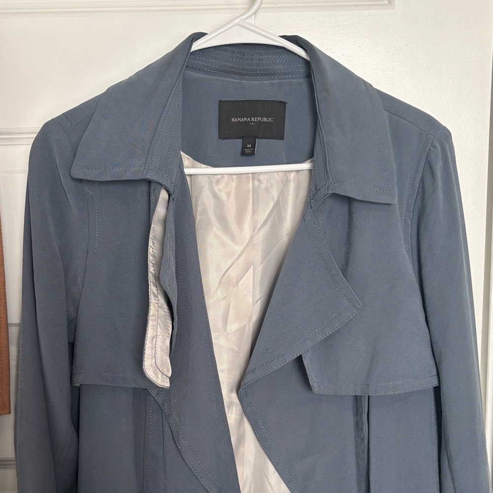 Banana Republic Women's Blue Trench Coat